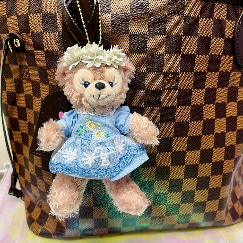 Disney Tokyo Shellie May Bag Charm Keychain Plush badge NWT Spring In Bloom